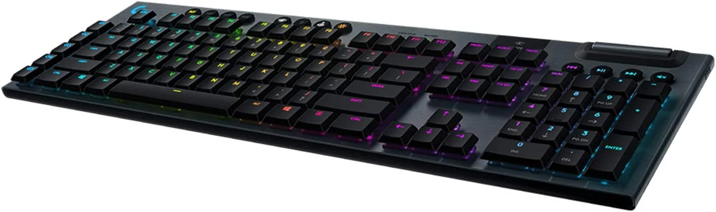 » Logitech G915 Ultra-Thin Lightspeed RGB Mechanical Gaming Keyboard - Sleek Design with Low Profile GL Tactile Switches