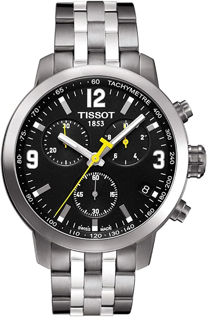 » Tissot T-Sport PRC200 Refined Chronograph Watch for Men - Stainless Steel, Gray (T0554171105700)